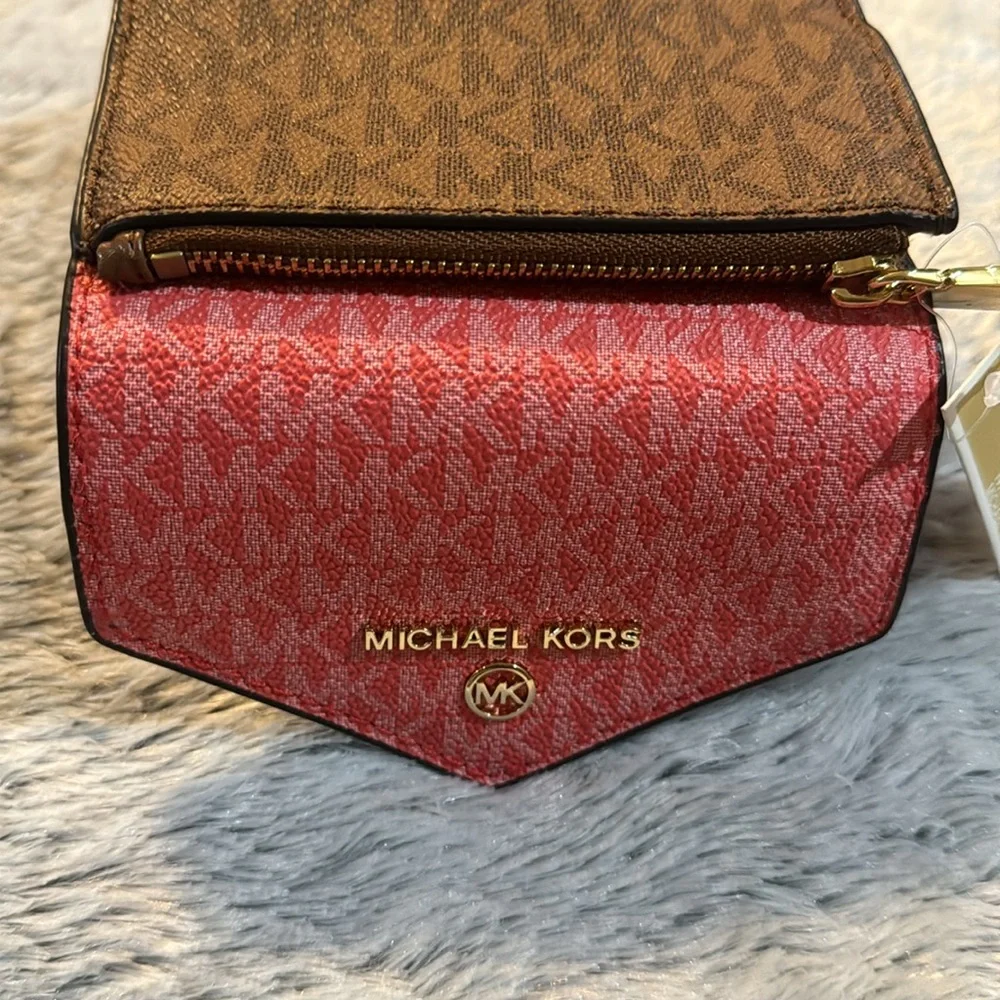 NWT Michael Michael Kors Jet Set Charm Dahlia Multi Trifold Wallet - Picture 5 of 10